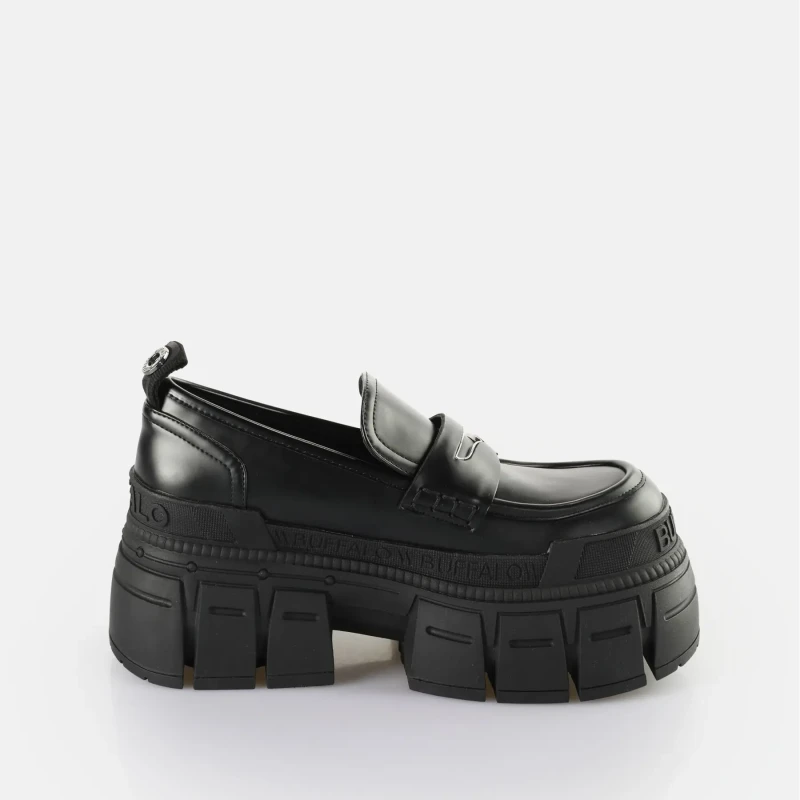 Image of Buffalo Womens moccasins Buffalo Gospher Loafer - Vegan Nappa Noir Female 37