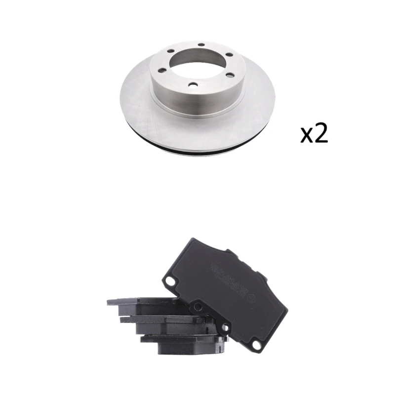 Image of RIDEX 3405B3025 Brake disc and pads set Front Axle, Brake Disc Type: internally vented, excl. wear warning contact Brake Set,disc brakes (3405)