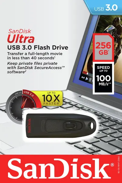 image of SanDisk SanDisk Ultra 100MB/s USB 3.0 Flash Drive - 256GB