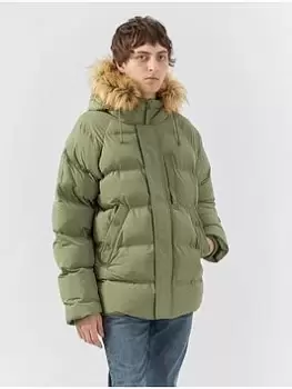 image of Pretty Green N-3B Heavyweight Padded Jacket, Khaki Size M Men