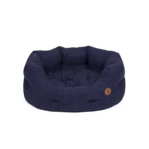 Image of Midnight Tweed Oval Dog Bed Large