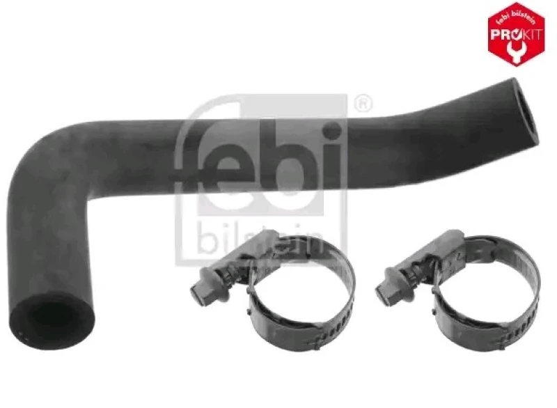 Image of FEBI BILSTEIN 49106 Radiator Hose OE Turbo NEW, EPDM (ethylene propylene diene Monomer (M-class) rubber), with clamps EPDM (ethylene propylene diene M