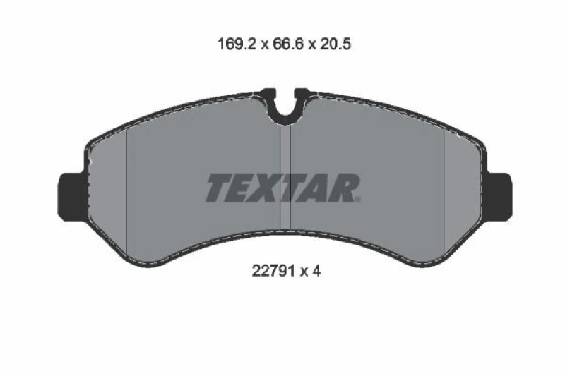 Image of Brake pad set TEXTAR 2279101