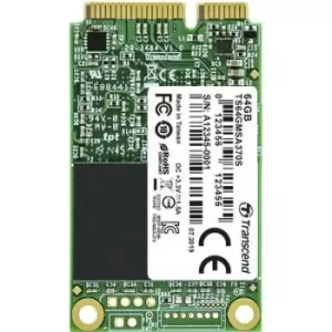 Image of Transcend 64GB Internal mSATA SSD SATA 6 Gbps Retail TS64GMSA370S