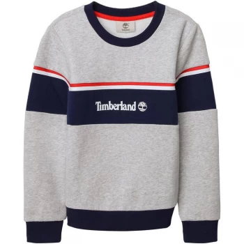 image of Timberland Kids Boy Grey Sweatshirt - CHINE GREY