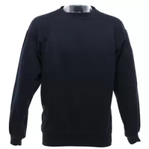 Image of UCC 50/50 Mens Heavyweight Plain Set-In Sweatshirt Top (XS) (Navy Blue)