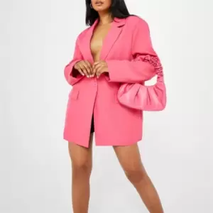 image of Missguided Oversized Tailored Blazer - Pink