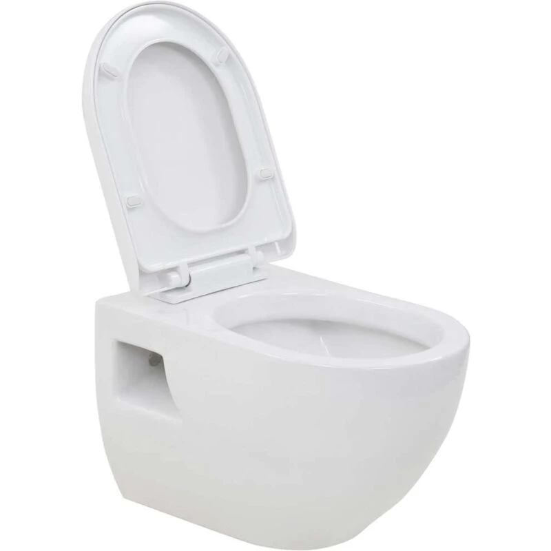 Image of Vidaxl Wall-Hung Toilet Ceramic White