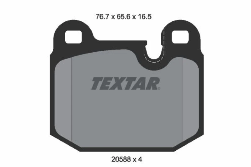Image of Brake pad set TEXTAR 2058805
