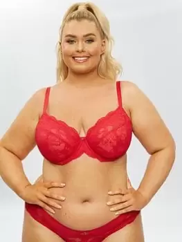 Image of Ann Summers Bras Sexy Lace Planet Fuller Bust Bra, Bright Red, Size 32, Women