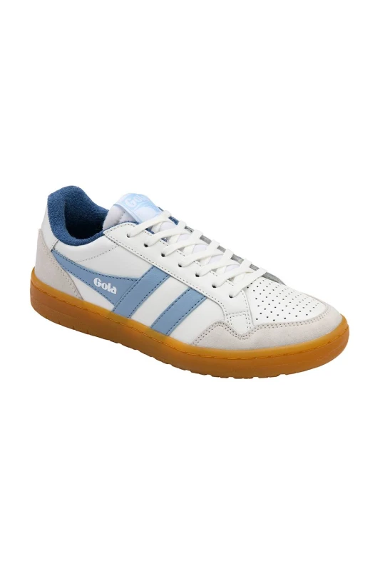 Image of Gola Classics Womens 'Eagle '86 Lace-Up Trainers in White Size: 5 White Female 5