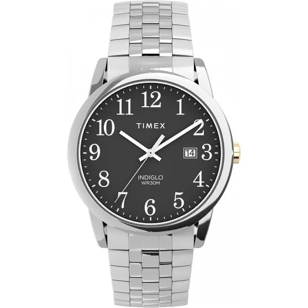 image of Timex Watches Gents Easy Reader Silver-Tone Watch TW2V40200