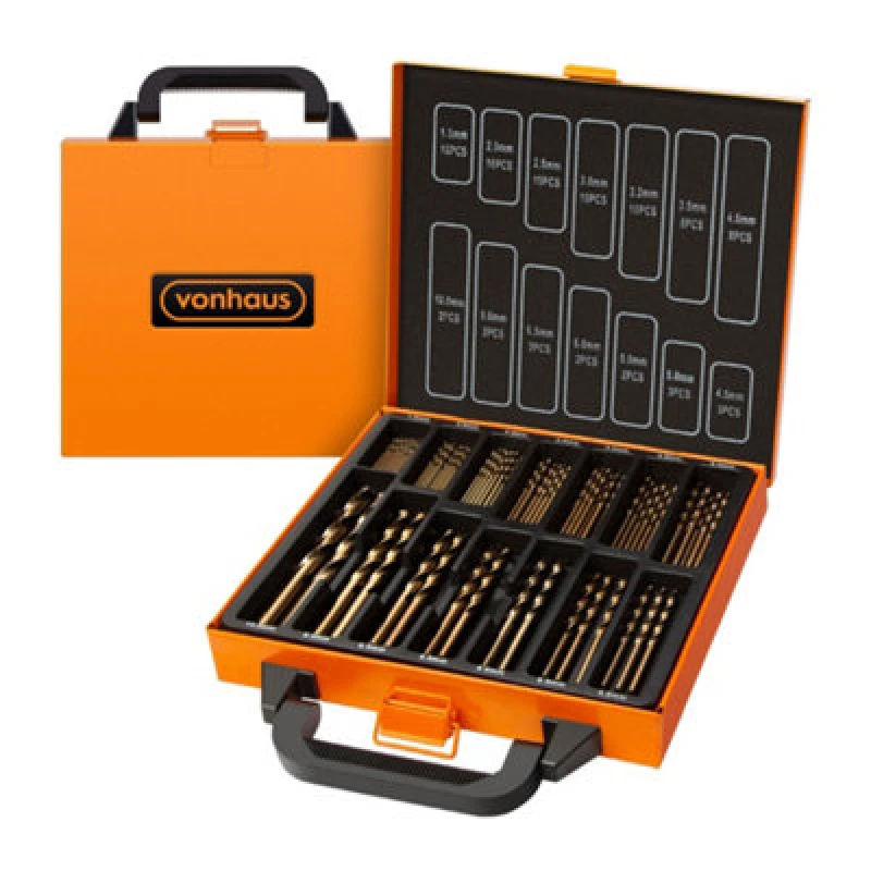 Image of VonHaus 99 Piece HSS/HSCO M35 Cobalt Drill Bits Set Orange