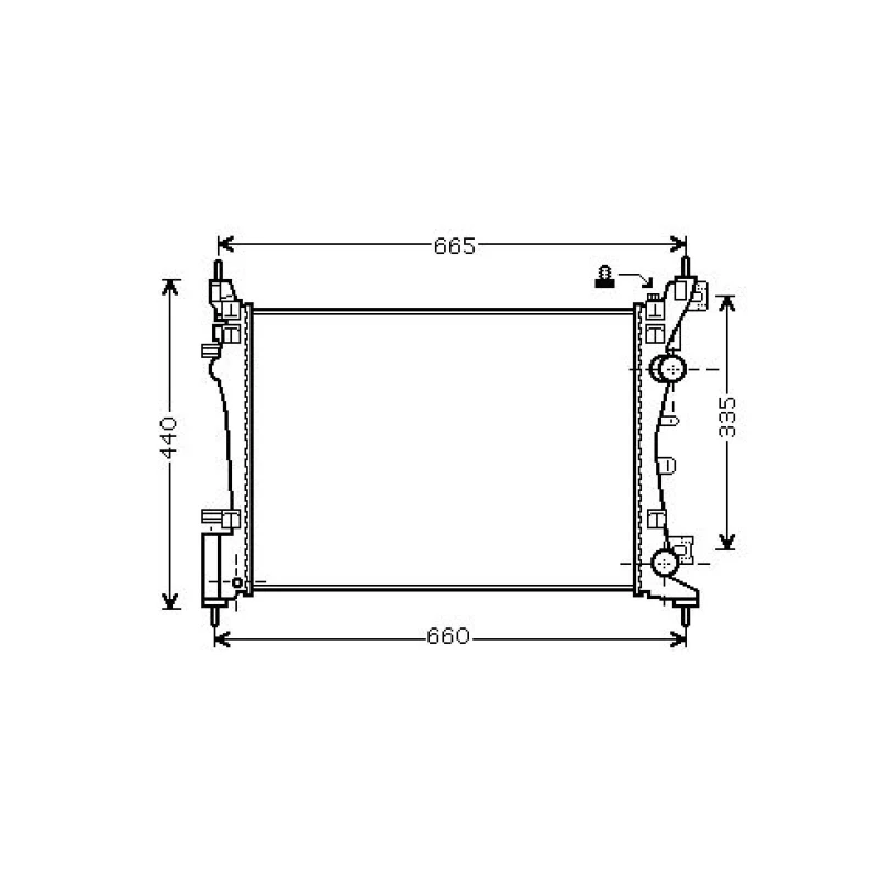 Image of Engine radiator DIEDERICHS DCM2671