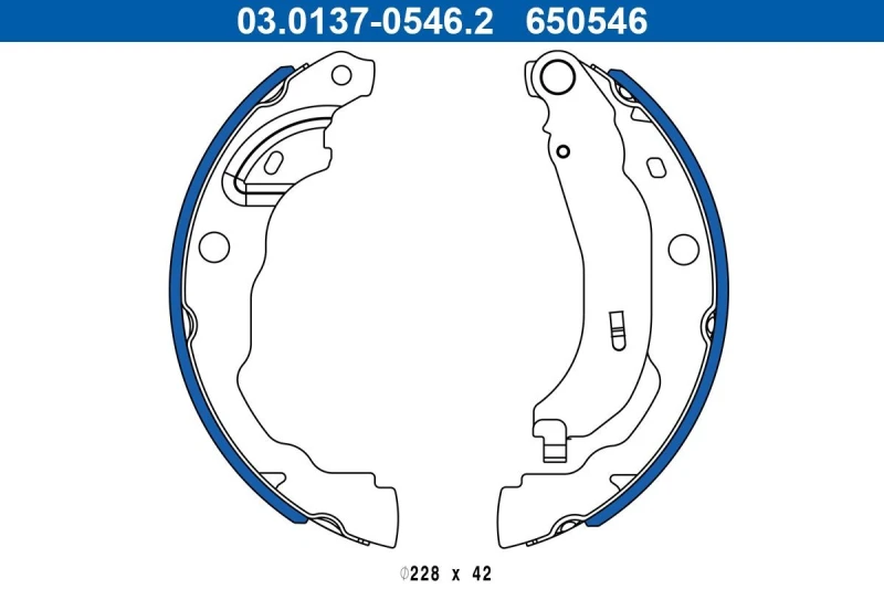 Image of Brake Shoe Set ATE 03.0137-0546.2
