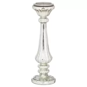 image of 41cm Mercury Effect Deep Ribbed Candle Holder