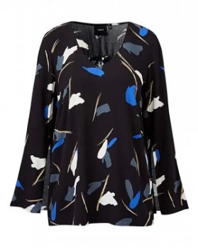 image of I.Scenery Printed Wide Sleeve Blouse