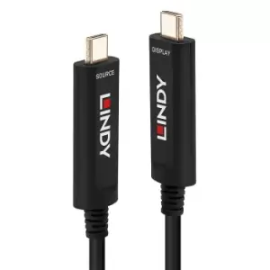 Image of Lindy 5m Fibre Optic Hybrid USB Type C Video Cable