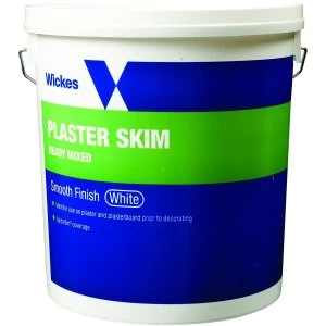 image of Wickes Ready Mixed Plaster Skim - White 10KG