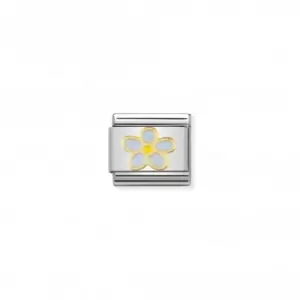 Image of Nomination Composable Classic Nature Enamel Gold Forget Me Nots Link 030214/44