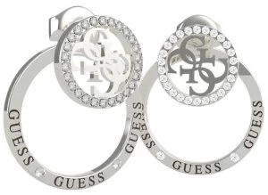 image of Guess Equilibre Stainless Steel Crystal Set Stud/Hoop Jewellery