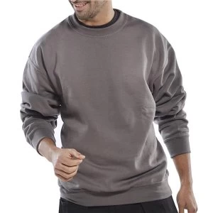 Image of Click Workwear Sweatshirt Polycotton 300gsm 2XL Grey Ref CLPCSGYXXL Up