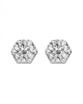 Mood Silver Plated Floral Stud Earrings