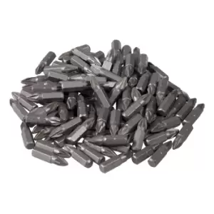 Image of Silverline Pozidriv Cr-V Screwdriver Bits 100pk PZ2 486934