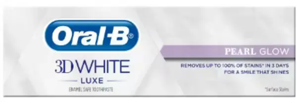 Image of Oral B 3D White Luxe Pearl Glow Toothpaste 75ml