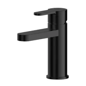 image of Nuie Arvan Mono Basin Mixer With Push Button Waste - Matt Black