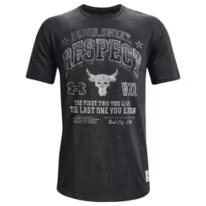 Image of Under Armour Project Rock T Shirt Mens - Black