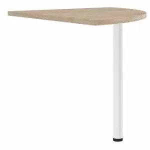 Image of Prima Corner Desk Top In Oak Effect With White Legs