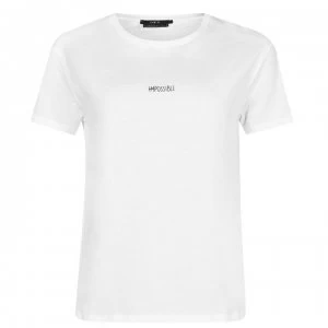 Image of SET Scroll Writing T Shirt - 1000 Bri White
