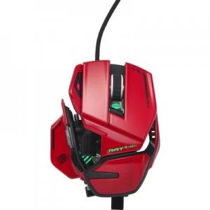 Image of MadCatz R.A.T. 8+ ADV Corded Gaming mouse Optical Ergonomic, Gel wrist support mat, Weight trimming, Built-in user memory Red, Black