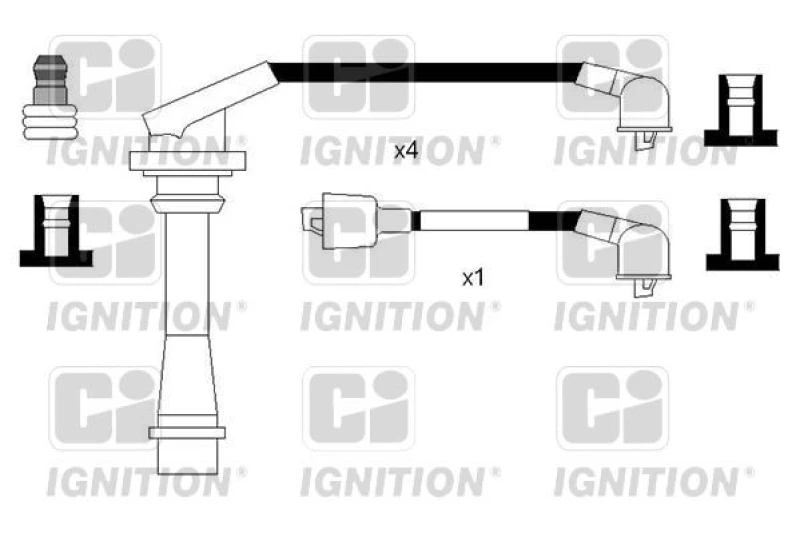 Image of QUINTON HAZELL Ignition lead set QUINTON HAZELL XC1222