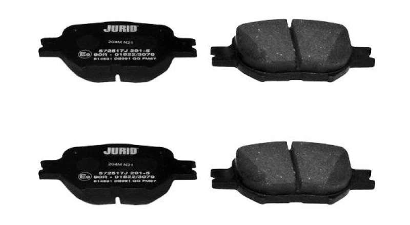 Image of JURID 572517J Brake pad set not prepared for wear warning indicator, without accessories Brake Pad Set,disc brake (402)