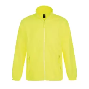 Image of SOLS Mens North Full Zip Outdoor Fleece Jacket (3XL) (Neon Yellow)