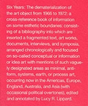 Image of Six years by Lucy R. Lippard