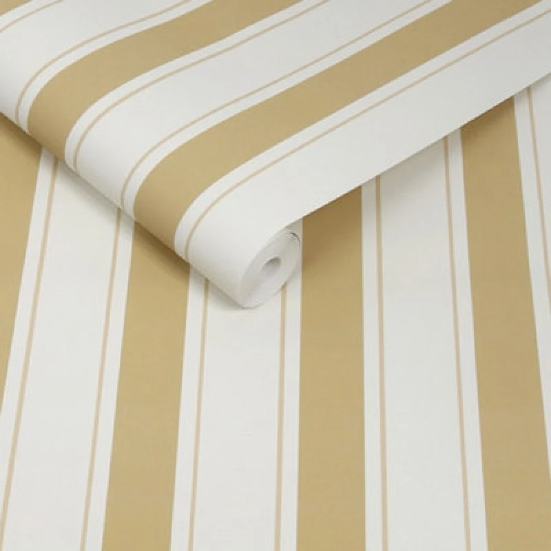 Image of Sophie Allport Oundle Stripe Warm Honey Wallpaper