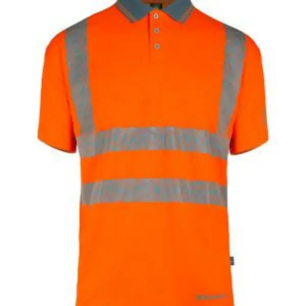 Image of Beeswift Envirowear High Visibility Short Sleeve Polo Shirt BSW40096 BSW40096