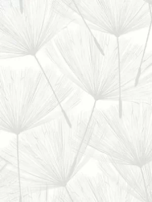 Image of Arthouse Harmony Dandelion White/Silver Wallpaper