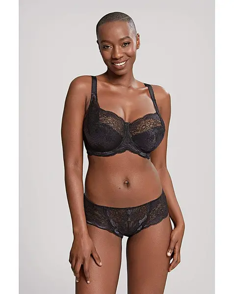 Panache Clara Full Cup Bra Charcoal/Black Female 34D RV17137