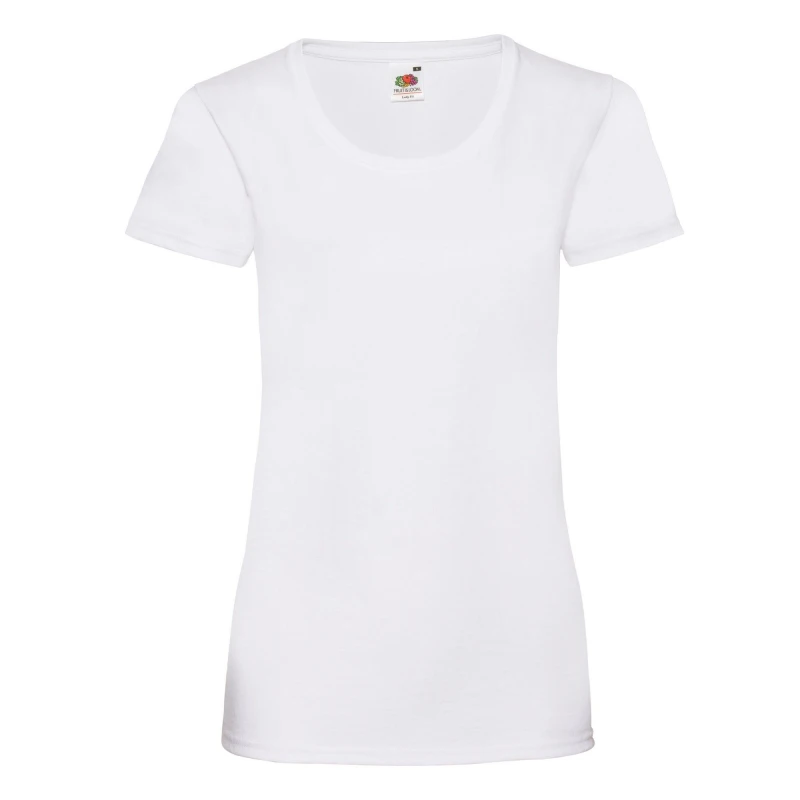 Image of Fruit Of The Loom Valueweight Lady Fit T-Shirt White female