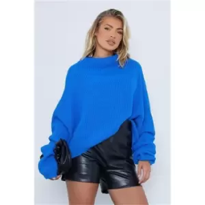 I Saw It First Cobalt Blue Slouchy Jumper - Blue