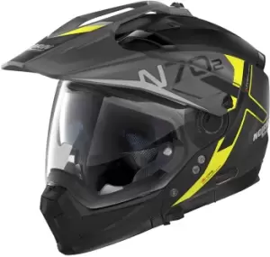 Image of Nolan N70-2 X Bungee N-Com Helmet, black-yellow Size M black-yellow, Size M