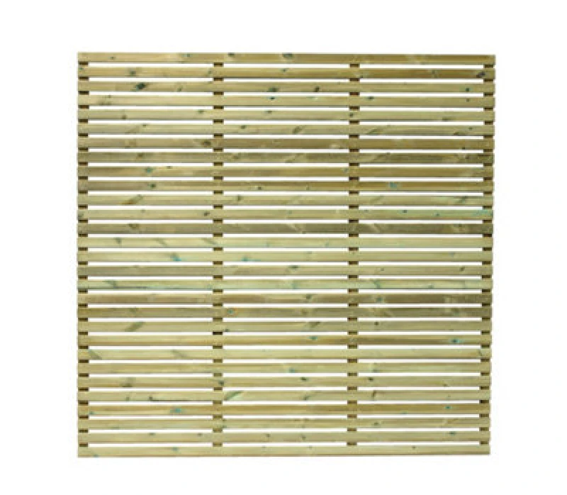 Image of Empire Sheds Empire Slatted Pressure Treated Fence Panels 6ft X 6ft (Pack Of 3)