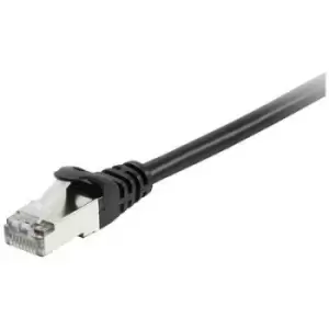 Image of Equip 605590 RJ45 Network cable, patch cable CAT 6 S/FTP 1m Black gold plated connectors