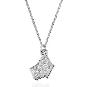 image of Radley London Sterling Silver Cubic Zirconia Dog Pendant