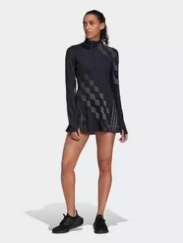 Image of adidas Marimekko Run Icon 3-stripes Dress, Black Size XS Women