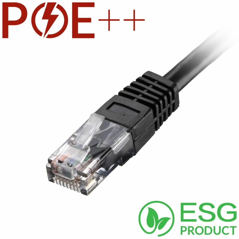 Image of Cablenet Cablenet 0.5m Cat6 RJ45 Black U/UTP PVC 24AWG Flush Moulded Booted Patch Lead (PK 100) 60-6005B